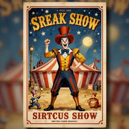 a 1 9 4 0 s circus freak show poster