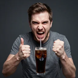 portrait of DanTDM raging over soda, Greg Rutkowski