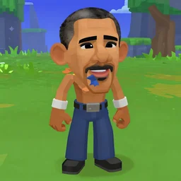 in - game screenshot of barack obama in the game terraria
