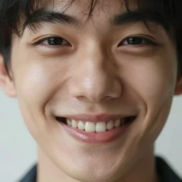 close up of a person smiling