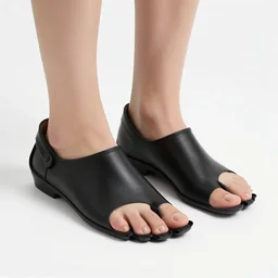 a demon wearing toe shoes ( vibram five fingers )