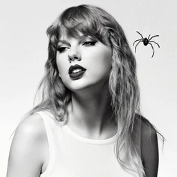 Taylor Swift as a spider