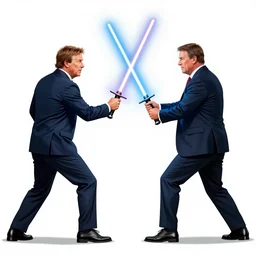 coach belichick and coach cowher fighting with lightsabers