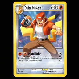 Pokemon card of Duke Nukem!, highly detailed trading card screenshot