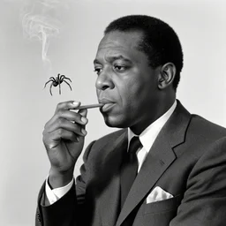 charles mingus smoking a spider, professional photograph, 4 k