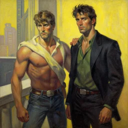 a painting in the style of gil elvgren and in the style of greg hildebrandt.