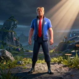 Donald Trump in Fortnite, game screenshot