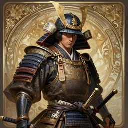 photography of a japanese samurai, deep focus, d & d, fantasy, intricate, elegant, highly detailed, digital painting, artstation, concept art, matte, sharp focus, illustration, hearthstone, art by artgerm and greg rutkowski and alphonse mucha