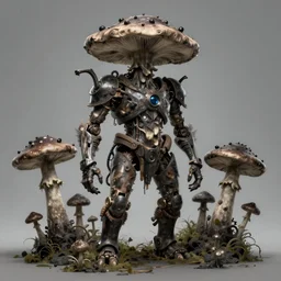 humanoid mushroom. Dark fantasy art by Greg rutkowski. Trending on artstation