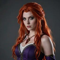 Triss Merigold cosplay by Dominique Mcelligott, seductive gaze, 8k, professional photography, cinematic studio shot