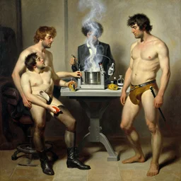 vaporware, painting by gaston bussiere, craig mullins, j. c. leyendecker, tom of finland
