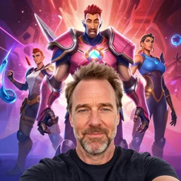 selfie of Brian Cranston, overwatch character heartstone concept Blizzard pixar maya engine on stylized background splash comics global illumination lighting artstation  lois van baarle, ilya kuvshinov, rossdraws