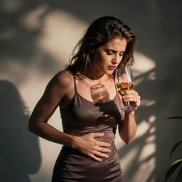 laurens stomach hurting from drinking too much alcohol, stock photo