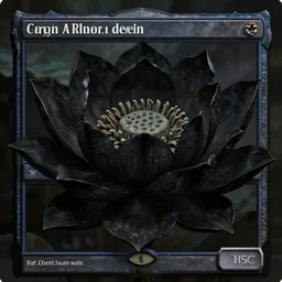 a beautiful and hyperdetailed matte painting of a black lotus flower, in the style of magic the gathering!!!! 8 k, volumetric lighting, cinematic, find detail, cell shaded, intricate detail, octane render, art by greg rutkowski and albert bierstadt