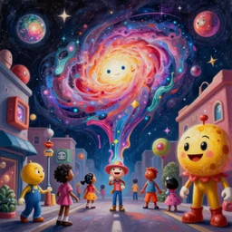 an extremely high quality hd cubisurrealism painting of a 3d slow-shutter galactic neon complimentary colored cartoon surrealism melting (optical illusion) pareidolia! street scene by a much more skilled version of kandinskypicasso and salvia dali the fourth, salvador dali's much much much much more talented painter cousin, 4k, ultra realistic, super realistic, so realistic that it changes your life and god is fired