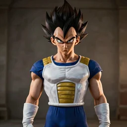 semi realistic vegeta cosplay, portrait by sylvain sarrailh, rhads, ferdinand knab, trending on artstation, cinematic light