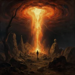 artwork of the cinematic view of the alien ember refuge by frederic edwin church