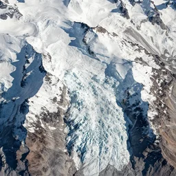 top view, drone view, glacier, h 0, 1 : 8 7, glacier mountain, highly detailed, satellite image, by tim hildebrandt, by rhads, megascans texture