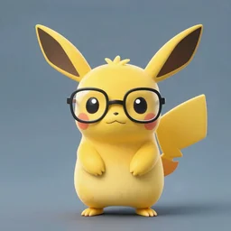 Portrait of Pikatchu wearing glasses by ilya kuvshinov