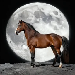 horse on the moon by greg rutkowski