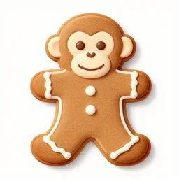 a monkey gingerbread cookie