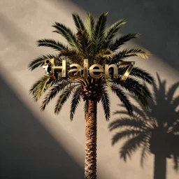 a palm tree and saleen s7 on the tree, in the style of hotline miami, by niklas akerblad