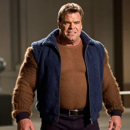 Young Ed Asner starring as Ben Grimm, The Thing from The Fantastic Four Movie, Color, Modern