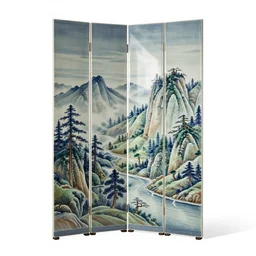 ceramic room divider screen, studio product photography, isolated on a pure white background, centered, entire object in frame, sharp focus, soft studio lighting