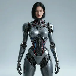beautiful woman by pantokrator, orthodox cyberpunk, mech body, wires from the matrix movie, sci - fi