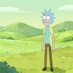 landscape inspired Rick and Morty style H 704