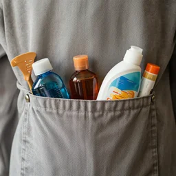 inside pockets many objects