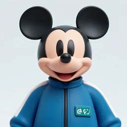 squid games puppet with the face of mickey mouse
