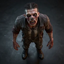 drake as a zombie highly rendered, lit from above