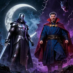 cursed moon knight vs evil dr strange in the shattered cosmic reality