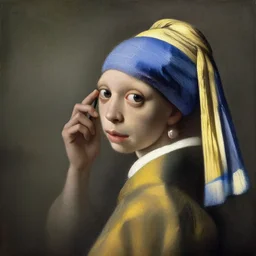 a beautiful painting bored ape, by jan vermeer realistic oil painting