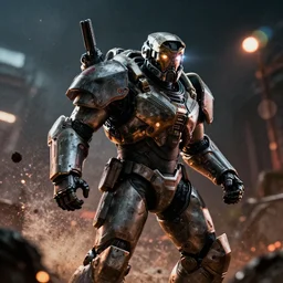 korean people's army in gears of war battlefield 5, splash art, movie still, cinematic lighting, dramatic, octane render, long lens, shallow depth of field, bokeh, anamorphic lens flare, 8 k, hyper detailed, 3 5 mm film grain