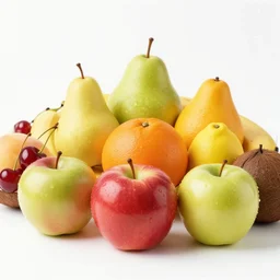 🍏🍎🍐🍊🍋🍌🍉🍇🍓🫐🍈🍒🍑🥭🍍🥥🥝, sharp focus