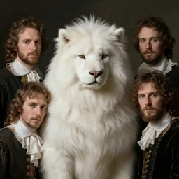 portrait from a white long fur by jules bastien - lepage, daniel gerhartz, karol bak, james jean, tom bagshaw, rococo, sharp focus, trending on artstation, cinematic lighting, hyper realism, 8 k
