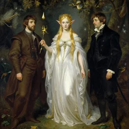 a beautiful elf queen by Edgar Maxence and Ross Tran and Michael Whelan Jules Bastien-Lepage