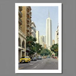 São Paulo Posrtcard, art by Norman Rockwell