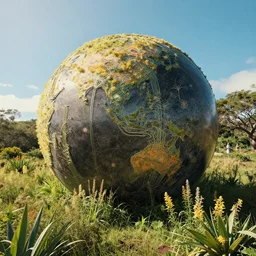 sunlight study, the universe is a spheroid region 7 0 5 meters in diameter of kauai wildflower undergrowth, art nouveau, by maria sibylla merian and ( ( ( ( ( lisa frank ) ) ) ) ), 8 k, sharp focus, octane render
