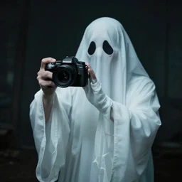 a ghost being captured on camera, photorealistic, realistic, scary