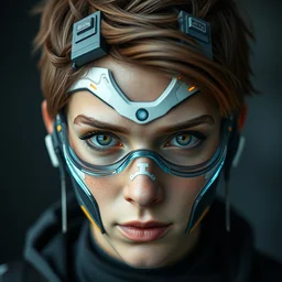 stunning award winning hyperrealistic hdr 8 k highly detailed photo of tracer as a real human