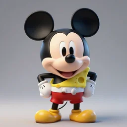 mickey mouse in as sponge bob with his shape, sharp focus, dynamic lighting, elegant harmony, masterpiece
