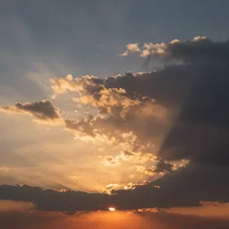 beautiful sunset in style of carrington