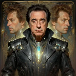 symmetry!! portrait of danny devito, sci - fi, tech wear, glowing lights!! intricate, elegant, highly detailed, digital painting, artstation, concept art, smooth, sharp focus, illustration, art by artgerm and greg rutkowski and alphonse mucha