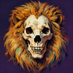 a psychedelic portrait of omin dran skeletal lion skull politician, vibrant color scheme, highly detailed, in the style of romanticism, cinematic, artstation, moebius, greg rutkowski