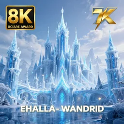 in an ethereal ice kingdom city, highly detailed, 8 k, hdr, award - winning, octane render, artstation