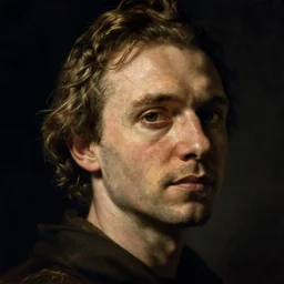 james kelleher face, in the style of the dutch masters and gregory crewdson, dark and moody