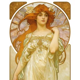 portrait of a beautiful teen goddess, garce, deco art, ultra high detail, fantasy, medium shot, alphonse mucha